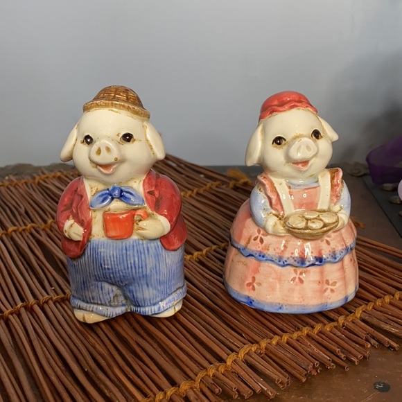Otagiri Dining Vintage Otagiri Pig Salt Pepper Shakers Vtg Hand